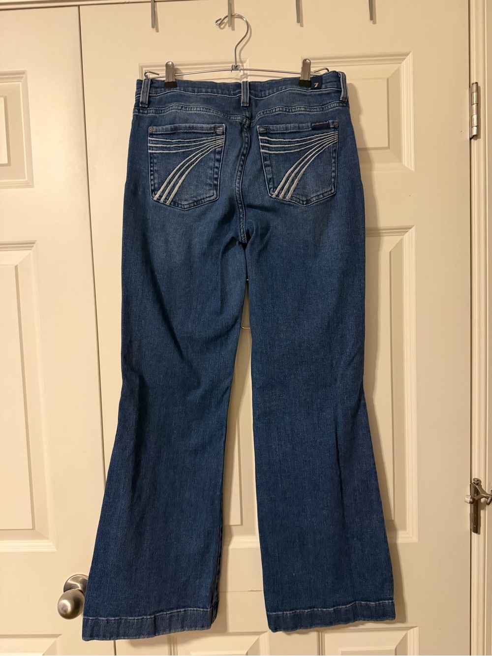 7 For All Mankind Dark Blue Flare Jeans